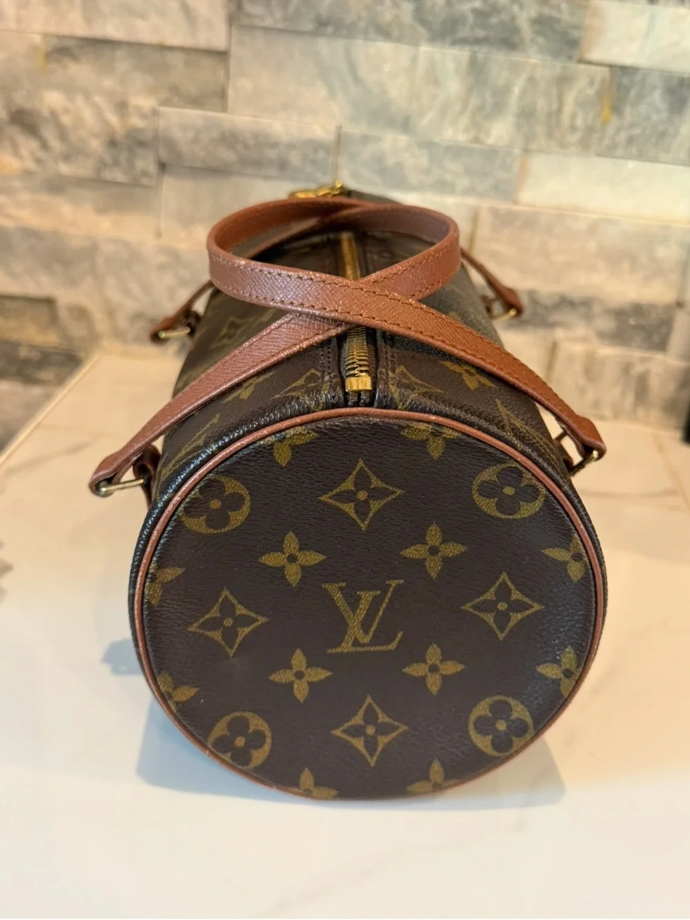 Louis Vuitton Papillon 26 Monogram Barrel Bag in Brown - AUTHENTIC- Vintage 1997